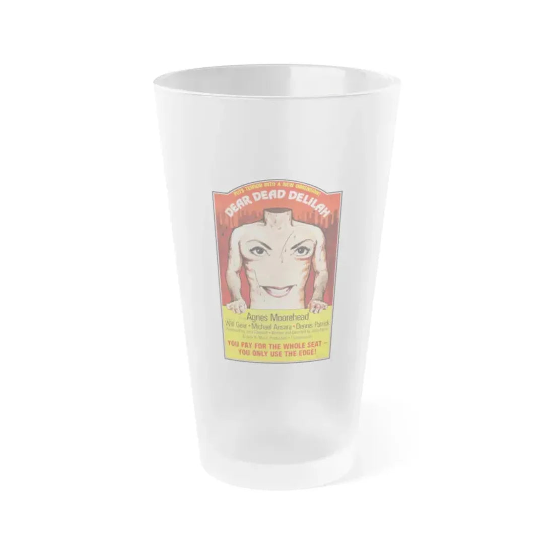 DEAR DEAD DELILAH 1972 Movie Poster - Frosted Pint Glass 16oz Default Title - Go Mug Yourself