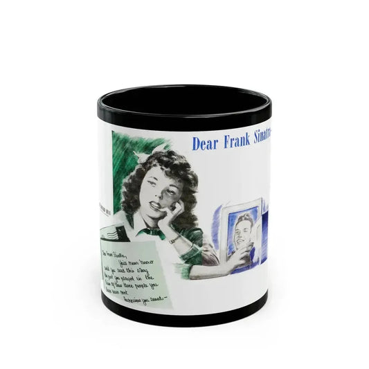 Dear Frank Sinatra (1), Life Story magazine, May 1944 - Black Coffee Mug 11oz - Go Mug Yourself