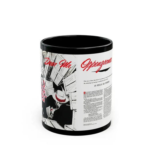 Dear Mr. Oppenzoomer, The American Magazine, December 1952 - Black Coffee Mug 11oz - Go Mug Yourself