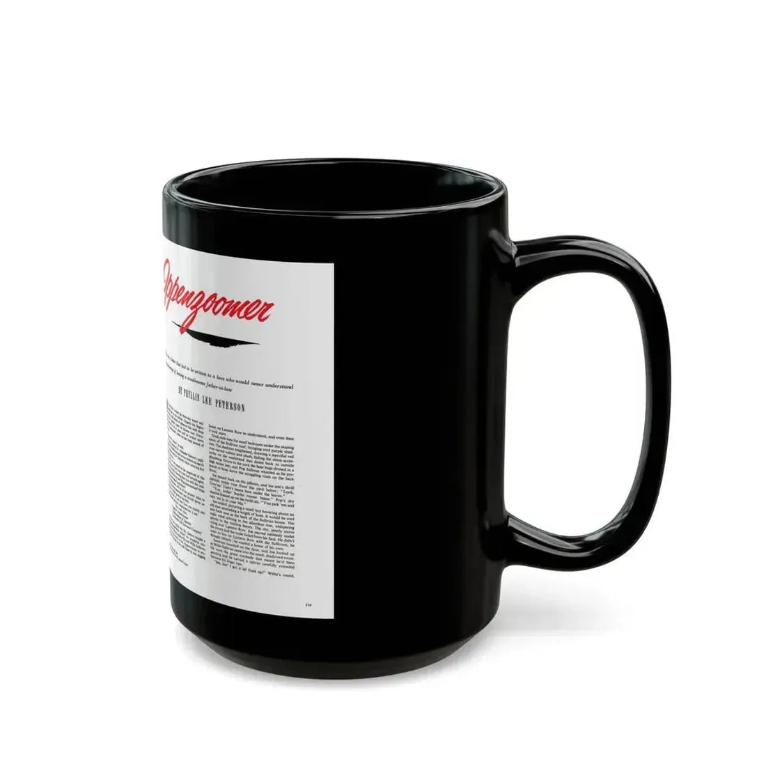 Dear Mr. Oppenzoomer, The American Magazine, December 1952 - Black Coffee Mug - Go Mug Yourself