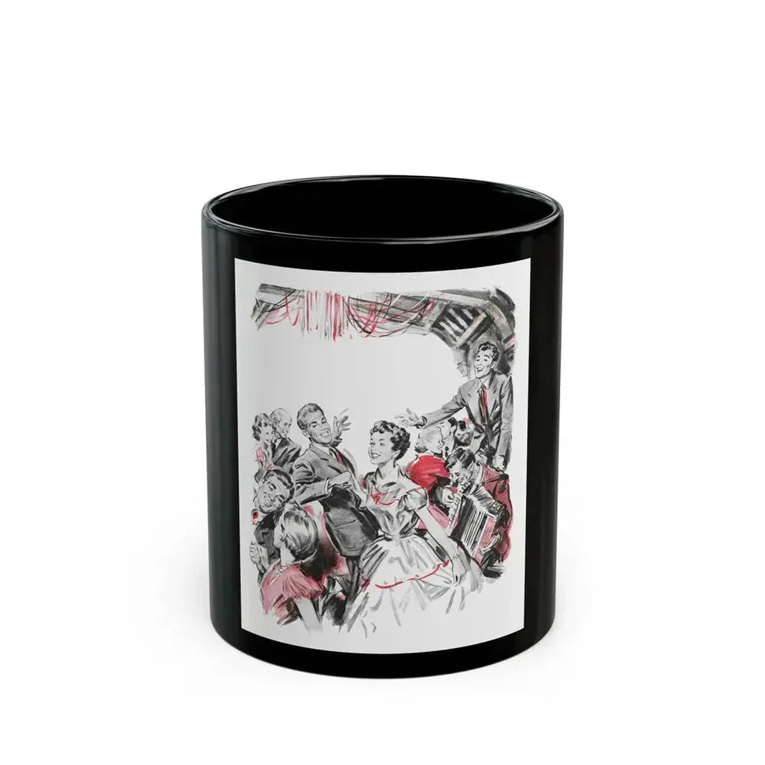 Dear Stranger by Elizabeth Hoy (1), Woman's Illustrated magazine, 1956 - Black Coffee Mug 11oz - Go Mug Yourself