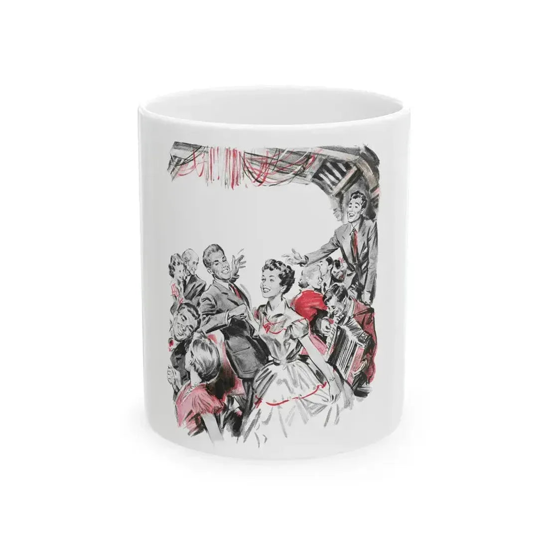 Dear Stranger by Elizabeth Hoy (1), Woman's Illustrated magazine, 1956 - White Coffee Mug 11oz - Go Mug Yourself