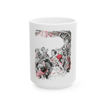 Dear Stranger by Elizabeth Hoy (1), Woman's Illustrated magazine, 1956 - White Coffee Mug 15oz - Go Mug Yourself