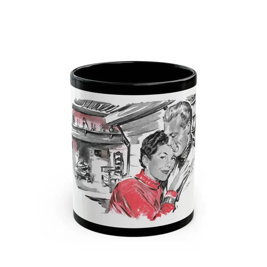 Dear Stranger by Elizabeth Hoy (2), Woman's Illustrated magazine, 1956 - Black Coffee Mug 11oz - Go Mug Yourself