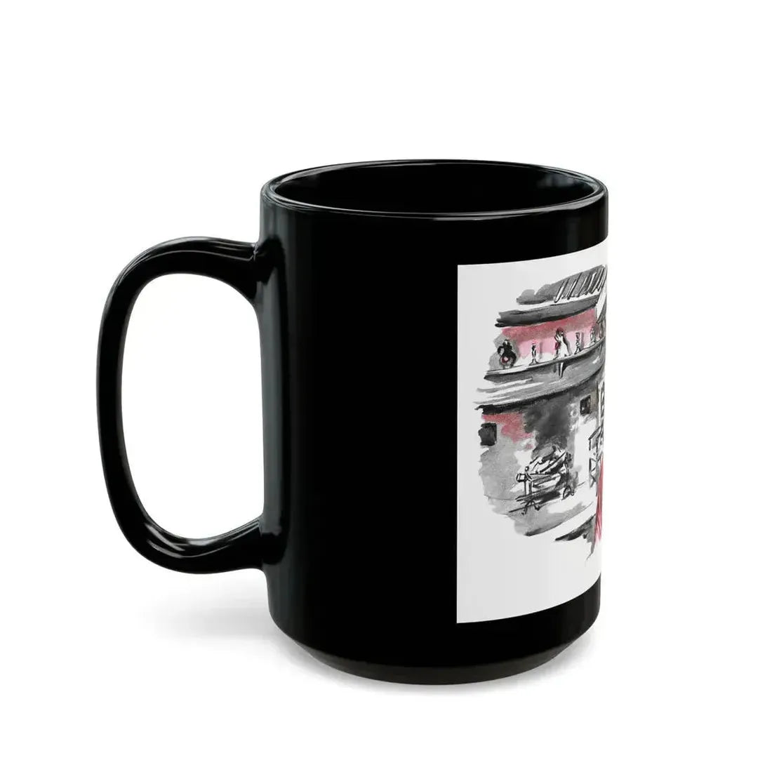 Dear Stranger by Elizabeth Hoy (2), Woman's Illustrated magazine, 1956 - Black Coffee Mug - Go Mug Yourself