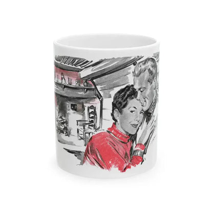 Dear Stranger by Elizabeth Hoy (2), Woman's Illustrated magazine, 1956 - White Coffee Mug 11oz - Go Mug Yourself