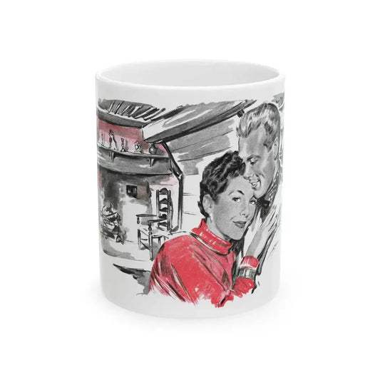 Dear Stranger by Elizabeth Hoy (2), Woman's Illustrated magazine, 1956 - White Coffee Mug 11oz - Go Mug Yourself