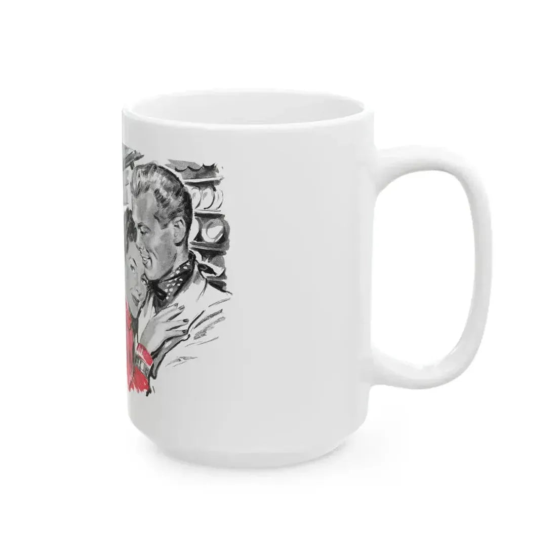 Dear Stranger by Elizabeth Hoy (2), Woman's Illustrated magazine, 1956 - White Coffee Mug - Go Mug Yourself