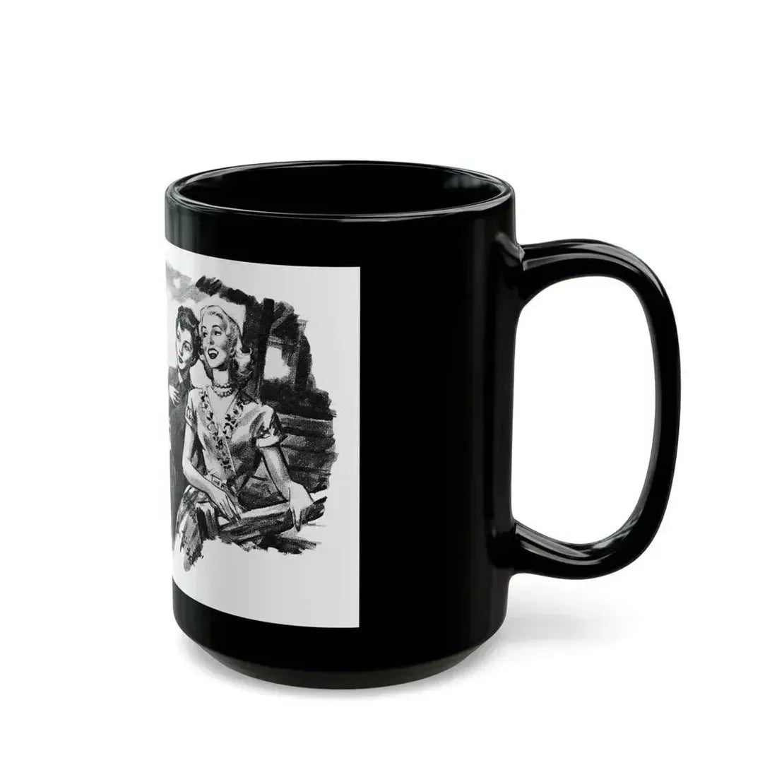 Dear Stranger by Elizabeth Hoy (3), Woman's Illustrated magazine, 1956 - Black Coffee Mug - Go Mug Yourself