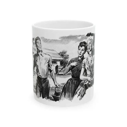 Dear Stranger by Elizabeth Hoy (3), Woman's Illustrated magazine, 1956 - White Coffee Mug 11oz - Go Mug Yourself