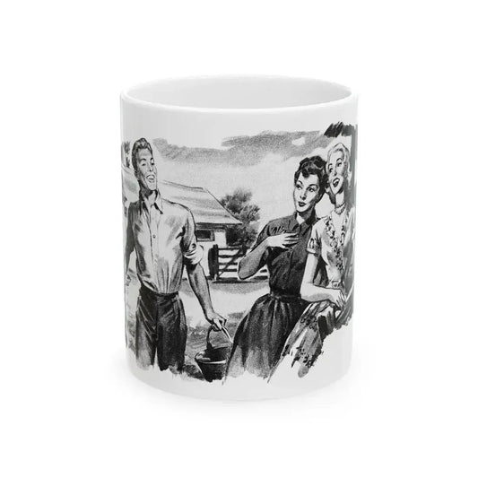 Dear Stranger by Elizabeth Hoy (3), Woman's Illustrated magazine, 1956 - White Coffee Mug 11oz - Go Mug Yourself