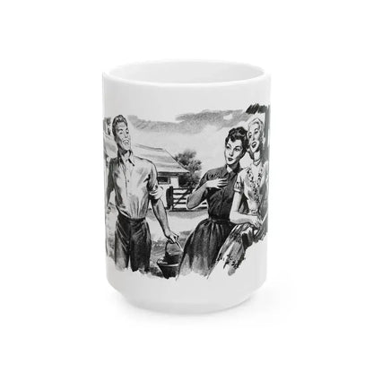 Dear Stranger by Elizabeth Hoy (3), Woman's Illustrated magazine, 1956 - White Coffee Mug 15oz - Go Mug Yourself