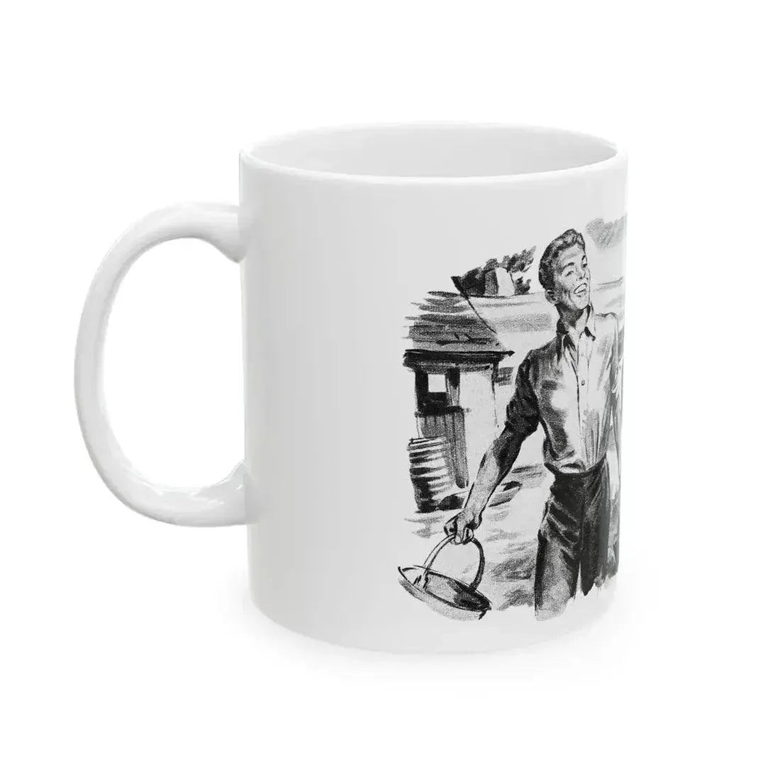 Dear Stranger by Elizabeth Hoy (3), Woman's Illustrated magazine, 1956 - White Coffee Mug - Go Mug Yourself