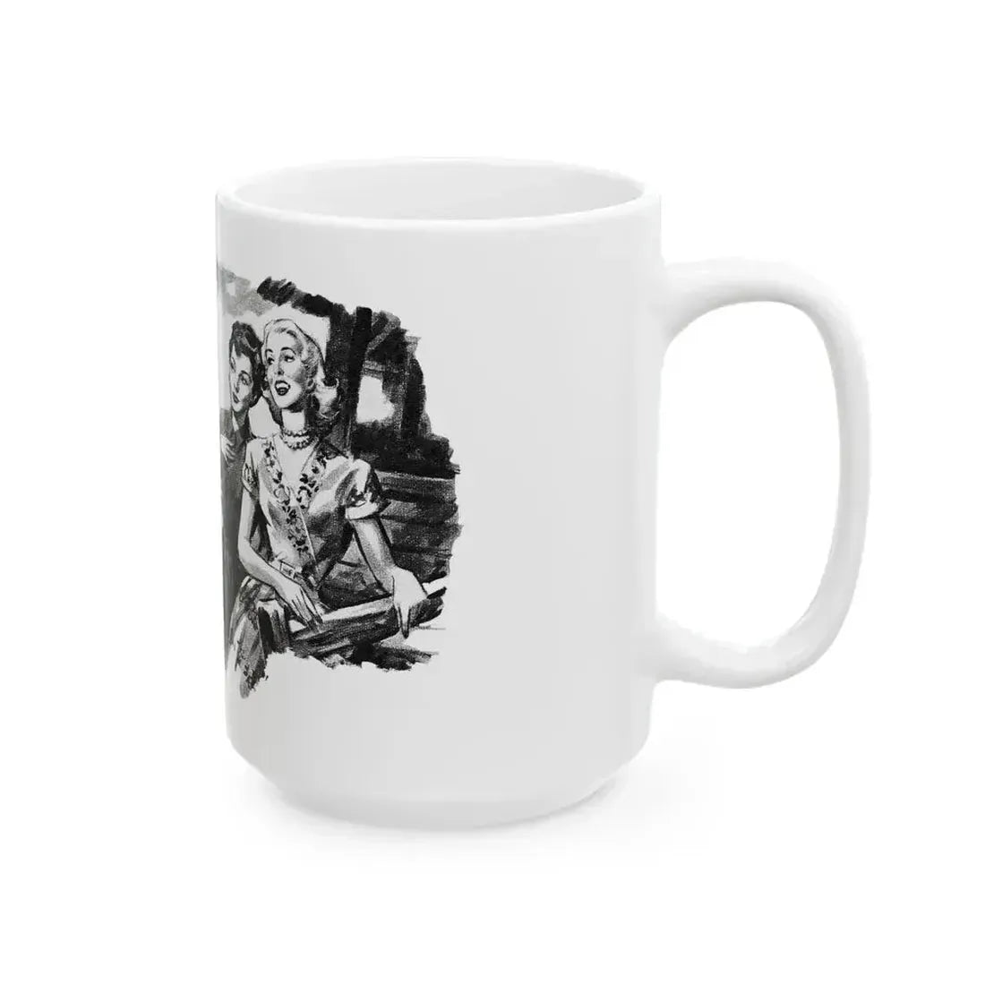 Dear Stranger by Elizabeth Hoy (3), Woman's Illustrated magazine, 1956 - White Coffee Mug - Go Mug Yourself