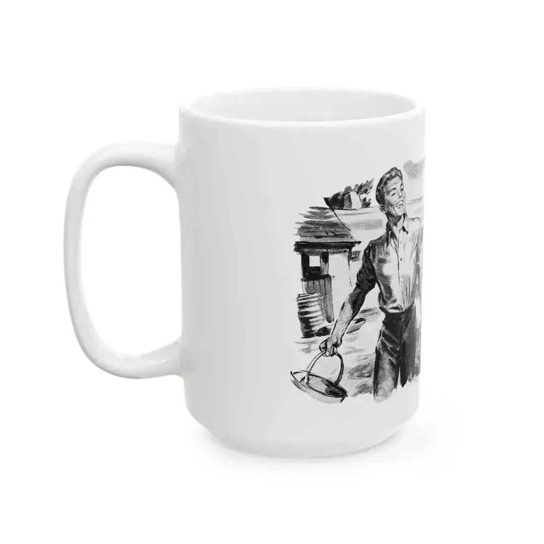 Dear Stranger by Elizabeth Hoy (3), Woman's Illustrated magazine, 1956 - White Coffee Mug - Go Mug Yourself