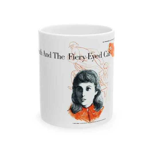 Death and the Fiery-Eyed Cat, This Week Magazine, December 7, 1958 - White Coffee Mug 11oz - Go Mug Yourself