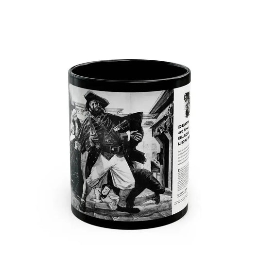 Death at the Black Lion Inn, Adventure, April 1959 - Black Coffee Mug 11oz - Go Mug Yourself