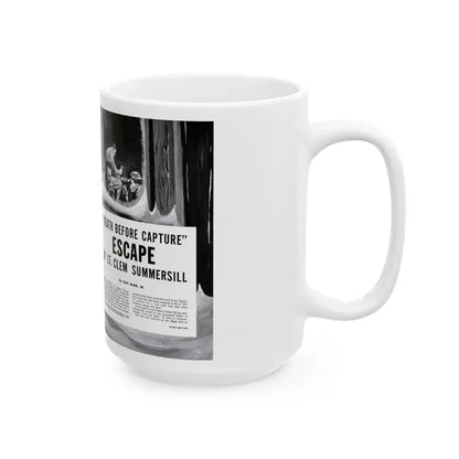 Death Before Capture', Action for Men, May 1960 - White Coffee Mug - Go Mug Yourself