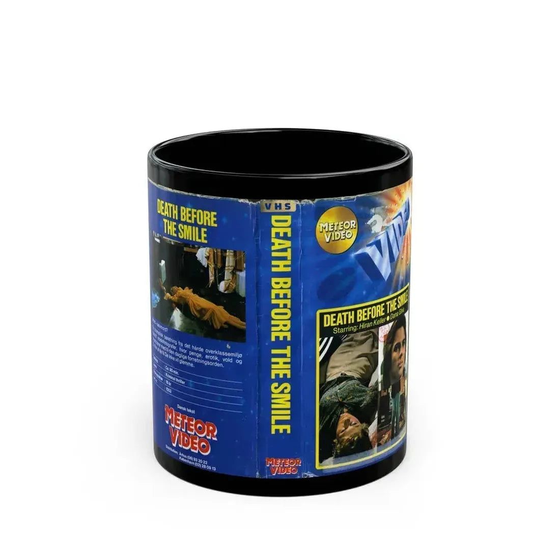 DEATH BEFORE THE SMILE (VHS COVER) - Black Coffee Mug 11oz - Go Mug Yourself