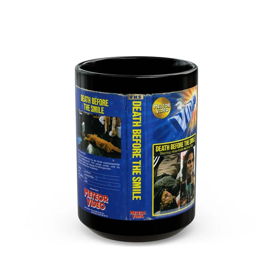 DEATH BEFORE THE SMILE (VHS COVER) - Black Coffee Mug-15oz-Go Mug Yourself