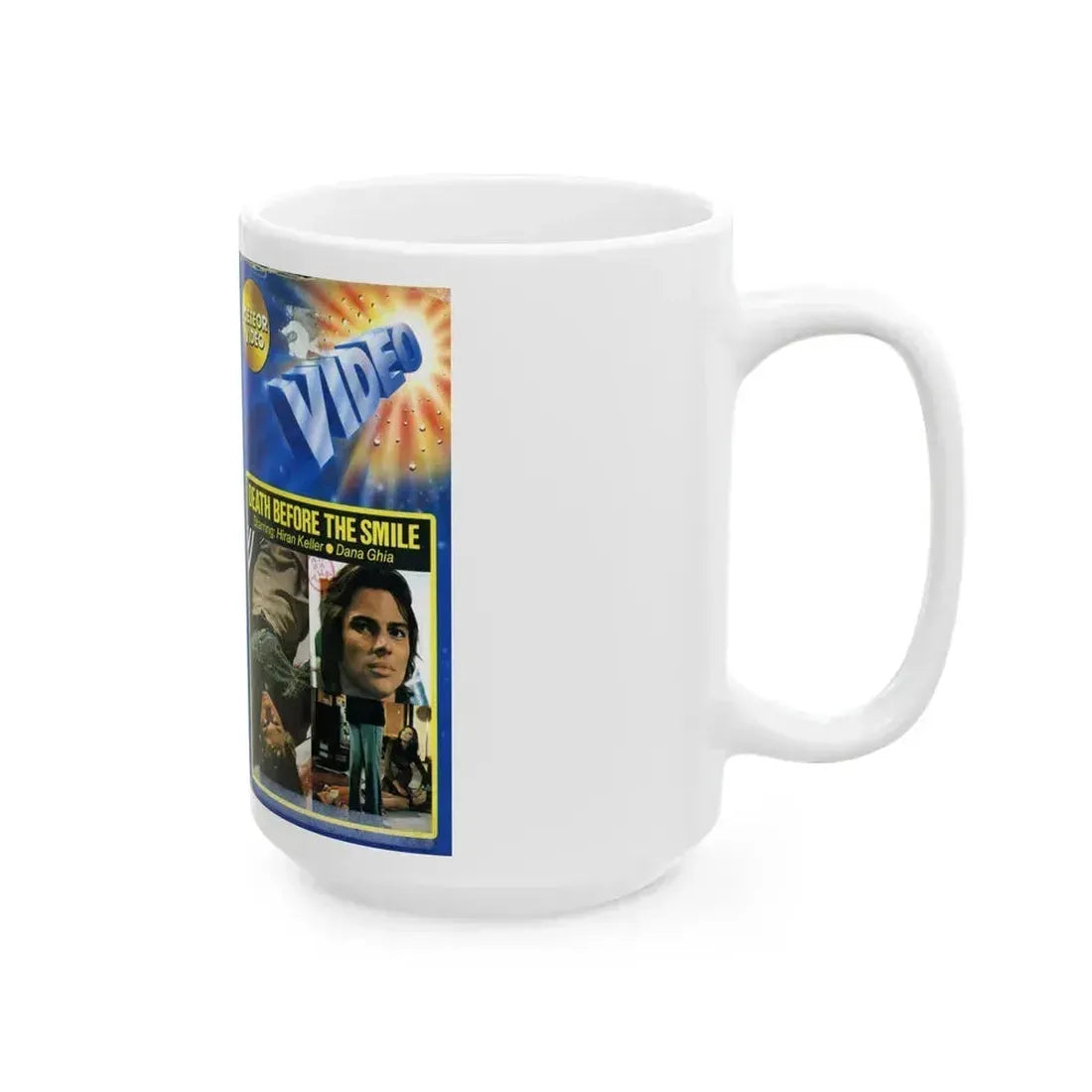 DEATH BEFORE THE SMILE (VHS COVER) - White Coffee Mug - Go Mug Yourself