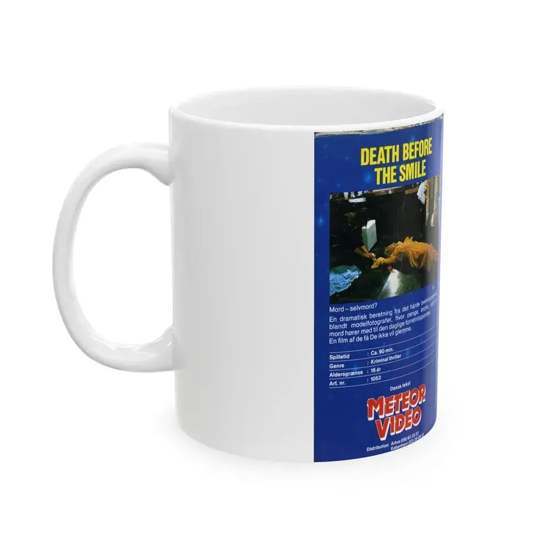 DEATH BEFORE THE SMILE (VHS COVER) - White Coffee Mug - Go Mug Yourself