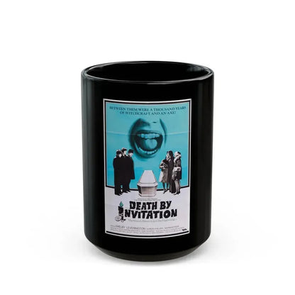 DEATH BY INVITATION 1971 Movie Poster - Black Coffee Mug 15oz - Go Mug Yourself
