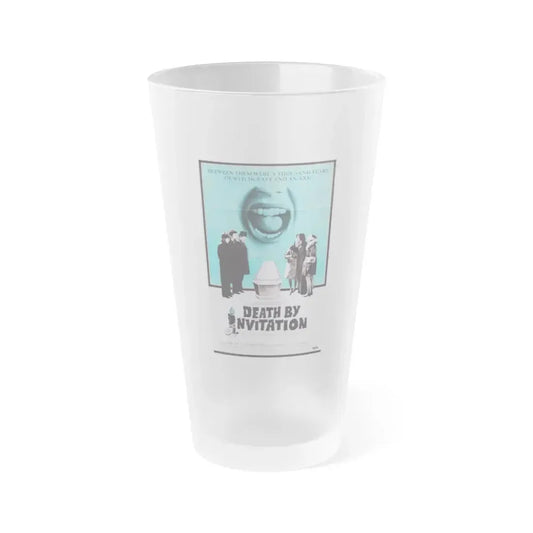 DEATH BY INVITATION 1971 Movie Poster - Frosted Pint Glass 16oz Default Title - Go Mug Yourself