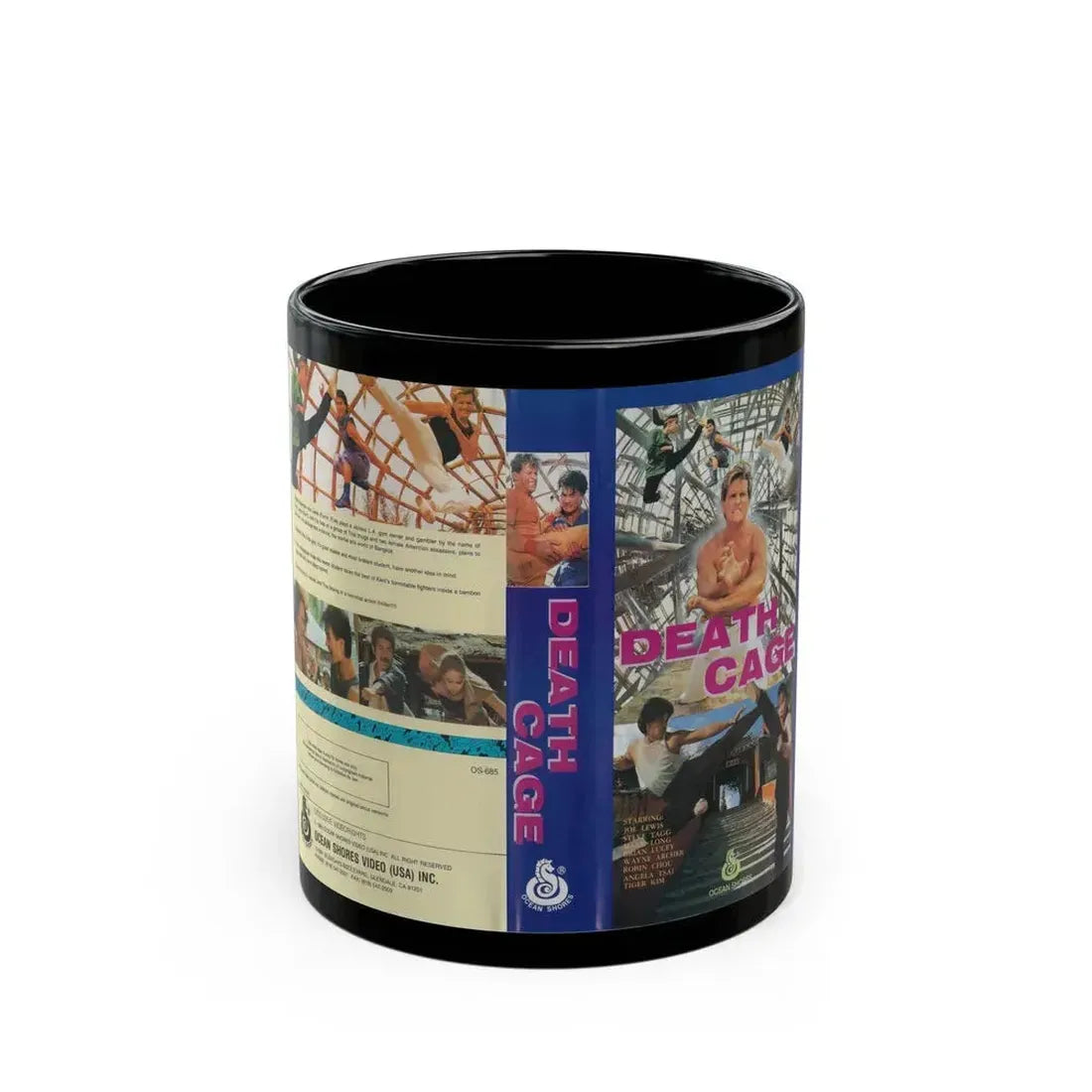 DEATH CAGE (VHS COVER) - Black Coffee Mug 11oz - Go Mug Yourself