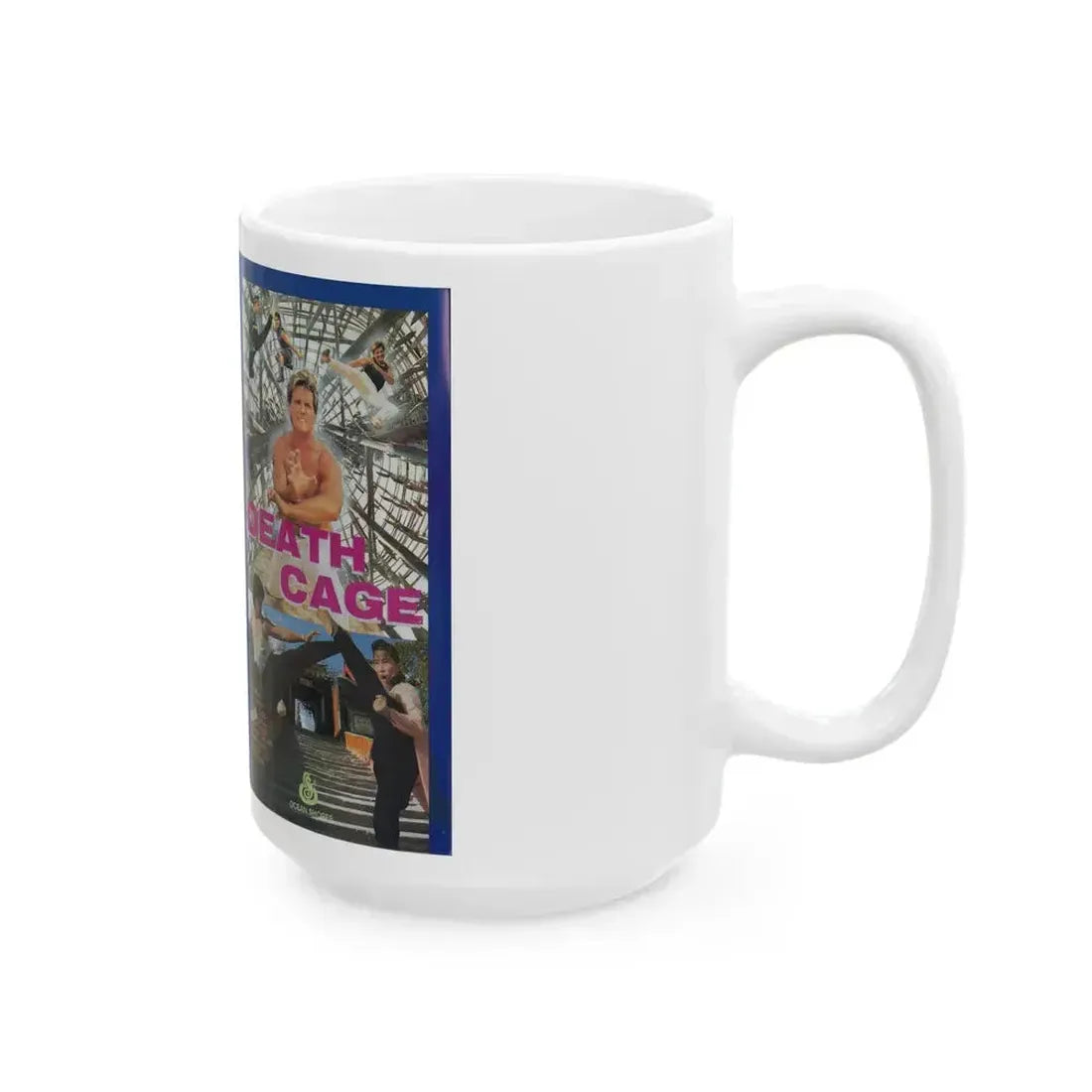 DEATH CAGE (VHS COVER) - White Coffee Mug - Go Mug Yourself