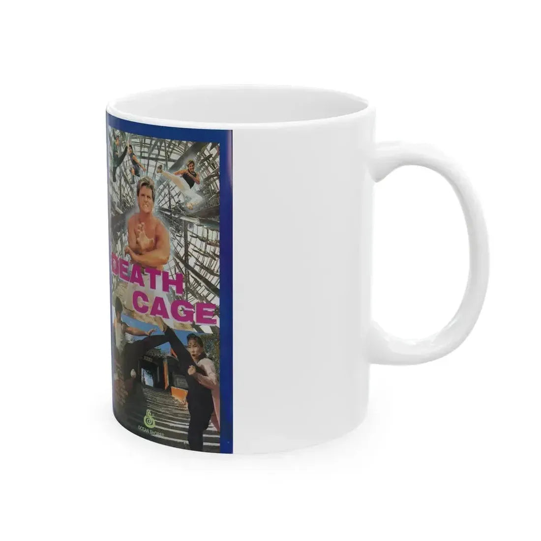 DEATH CAGE (VHS COVER) - White Coffee Mug - Go Mug Yourself