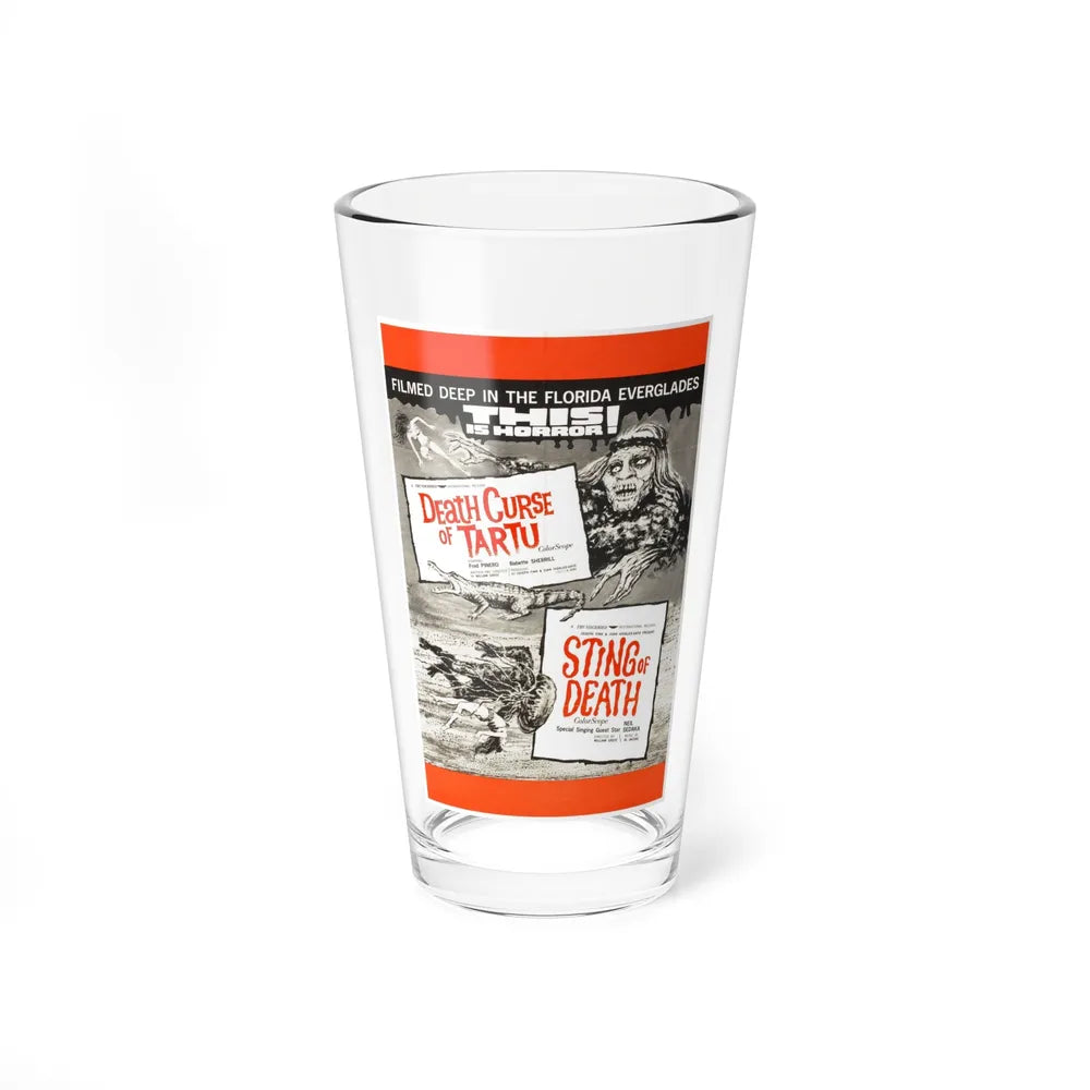 DEATH CURSE OF TARTU + STING OF DEATH 1966 Movie Poster - Pint Glass 16oz-16oz-Go Mug Yourself