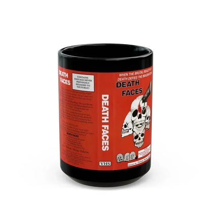 DEATH FACES (VHS COVER) - Black Coffee Mug 15oz - Go Mug Yourself