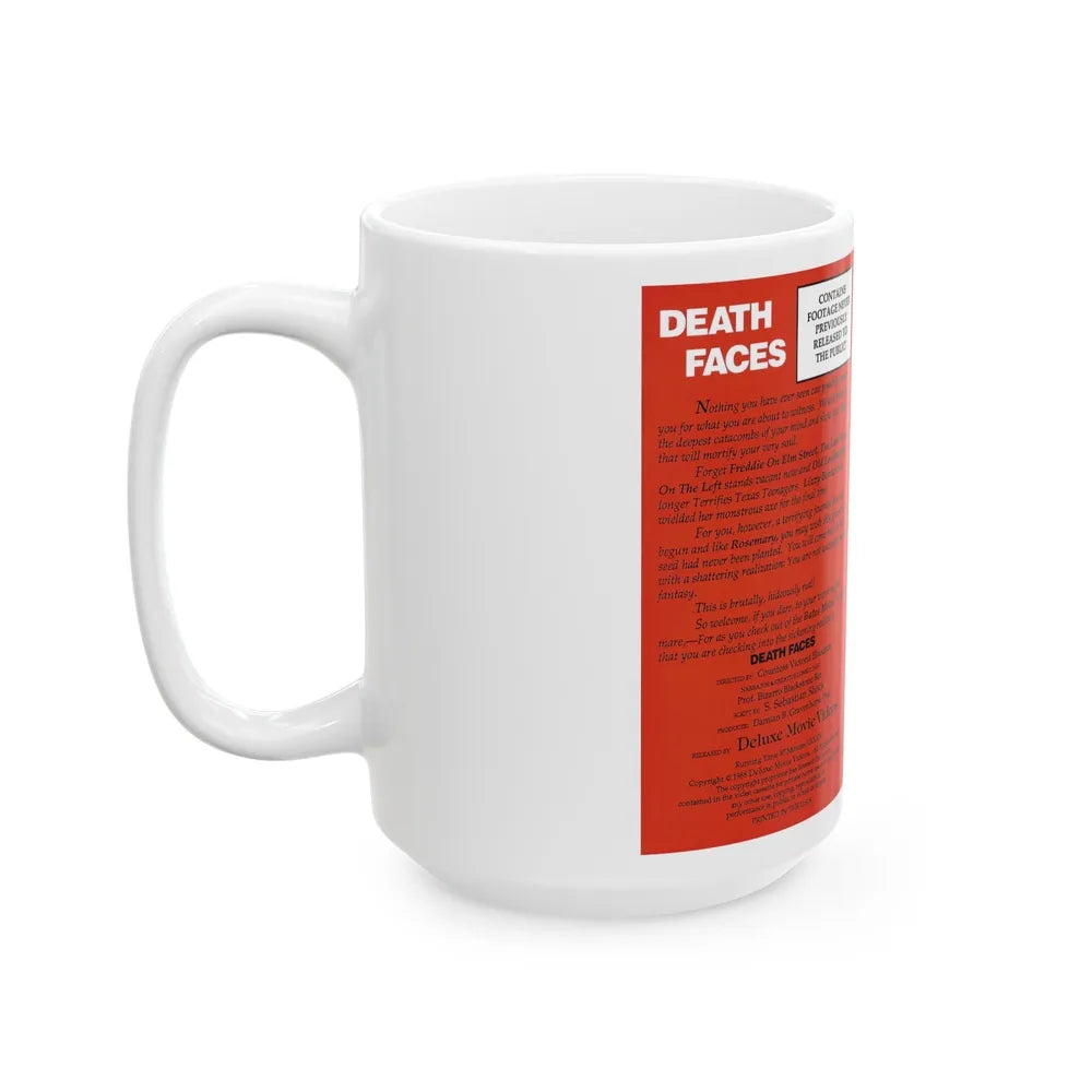 DEATH FACES (VHS COVER) - White Coffee Mug-Go Mug Yourself