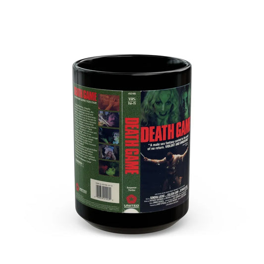 DEATH GAME (VHS COVER) - Black Coffee Mug-15oz-Go Mug Yourself