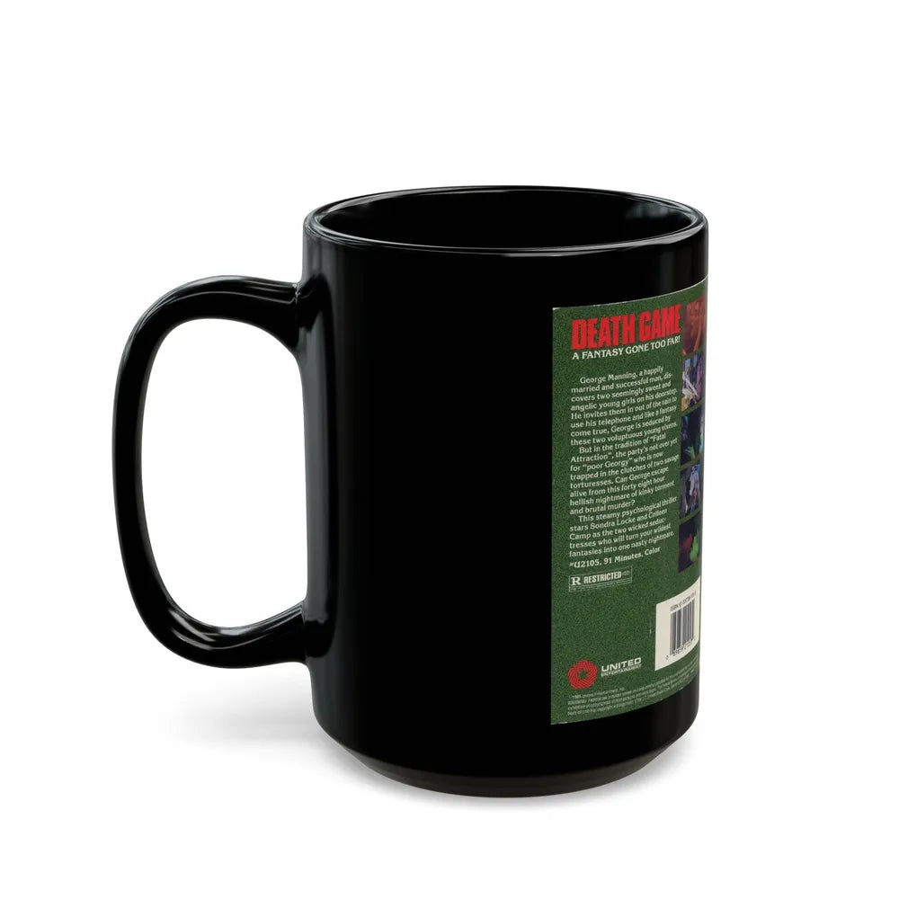 DEATH GAME (VHS COVER) - Black Coffee Mug-Go Mug Yourself