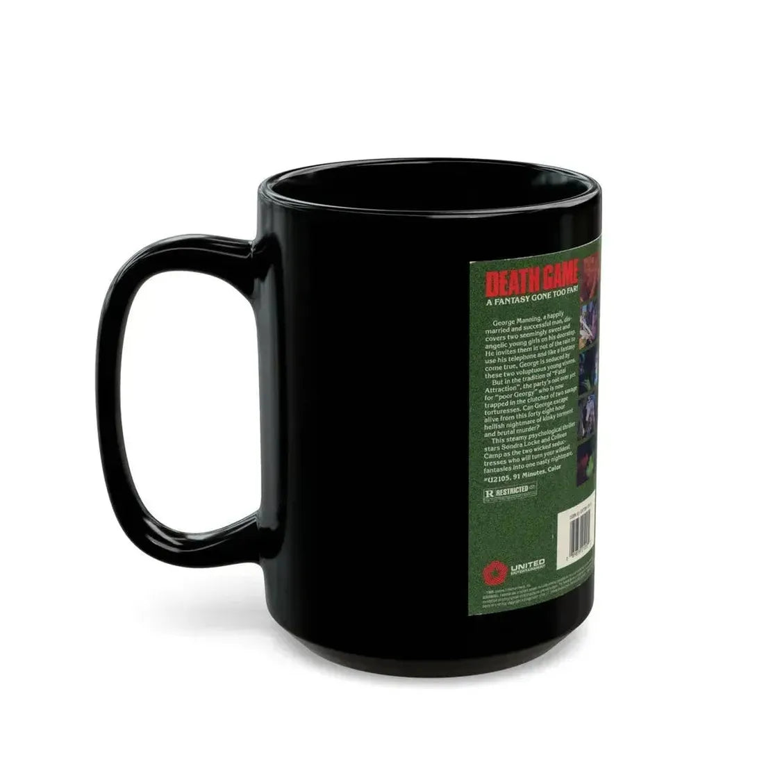 DEATH GAME (VHS COVER) - Black Coffee Mug - Go Mug Yourself