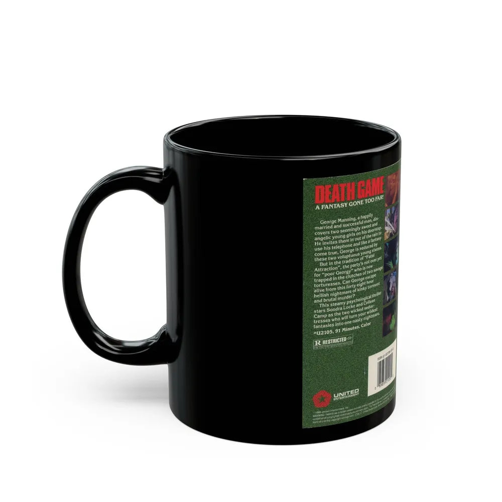 DEATH GAME (VHS COVER) - Black Coffee Mug-Go Mug Yourself