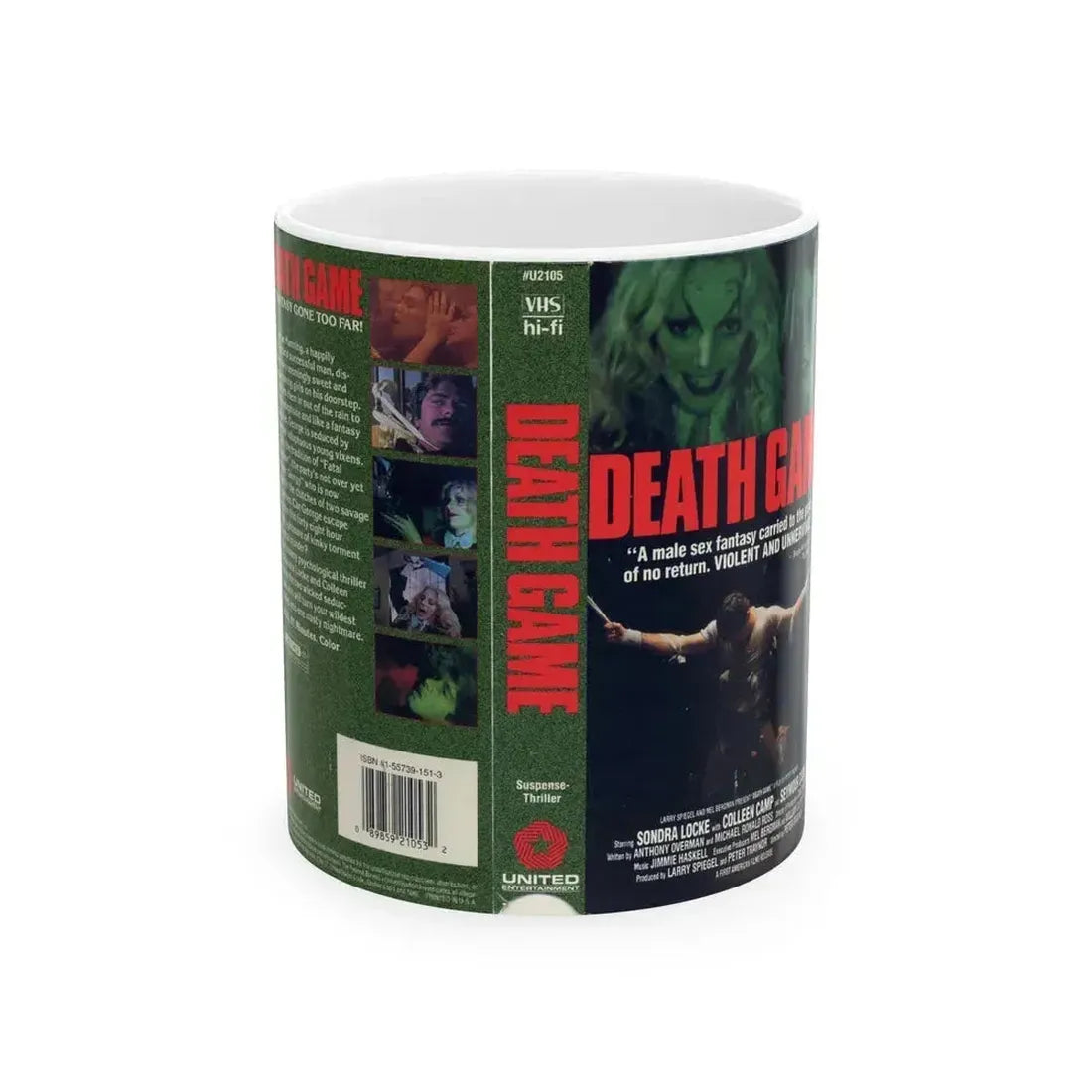 DEATH GAME (VHS COVER) - White Coffee Mug 11oz - Go Mug Yourself