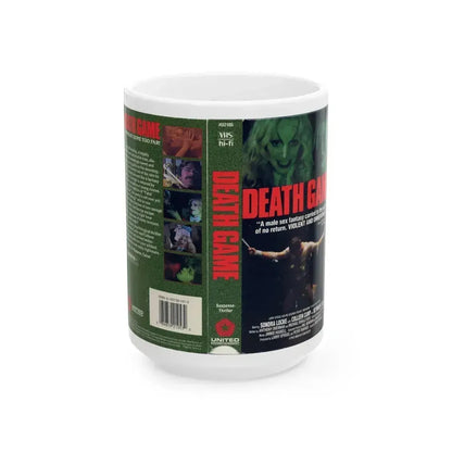DEATH GAME (VHS COVER) - White Coffee Mug 15oz - Go Mug Yourself