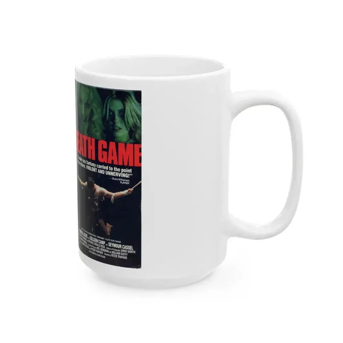 DEATH GAME (VHS COVER) - White Coffee Mug - Go Mug Yourself