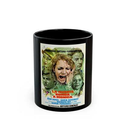 DEATH HAUNTS MONICA 1980 Movie Poster - Black Coffee Mug-11oz-Go Mug Yourself