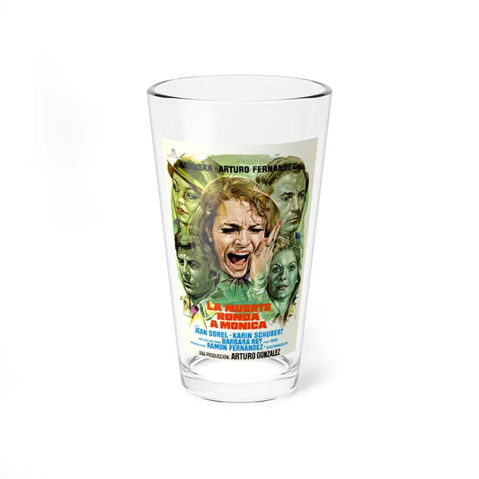 DEATH HAUNTS MONICA 1980 Movie Poster - Pint Glass 16oz-16oz-Go Mug Yourself