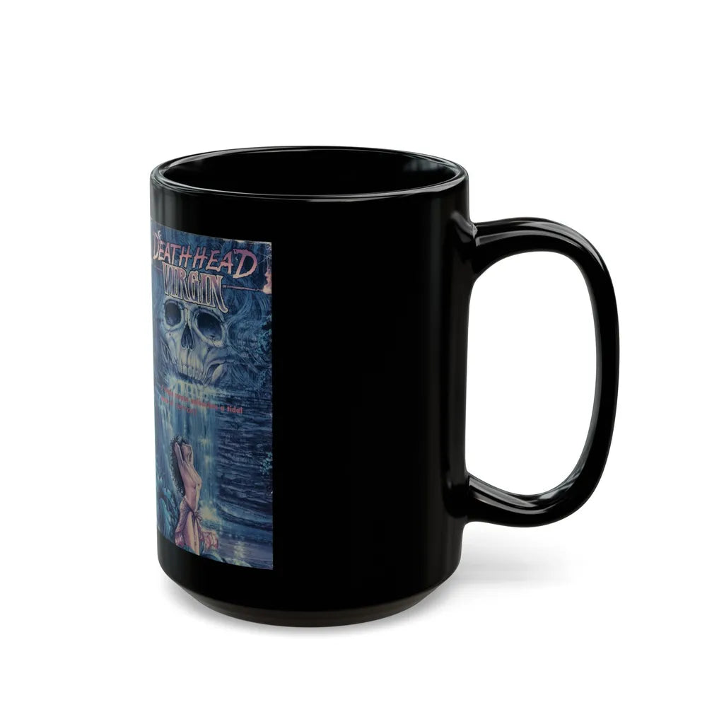 DEATH HEAD VIRGIN (VHS COVER) - Black Coffee Mug-Go Mug Yourself