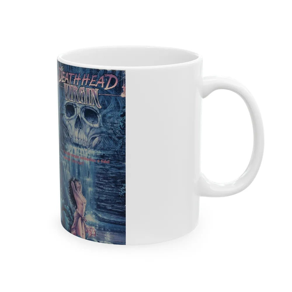 DEATH HEAD VIRGIN (VHS COVER) - White Coffee Mug-Go Mug Yourself