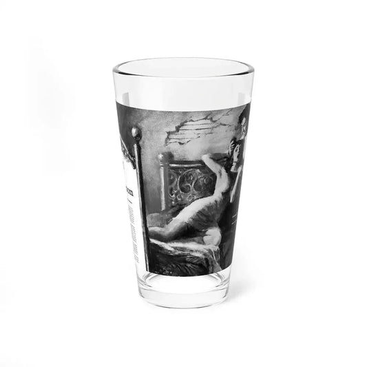 Death in a rented room, Man's Adventure, May 1957 - Pint Glass 16oz 16oz - Go Mug Yourself