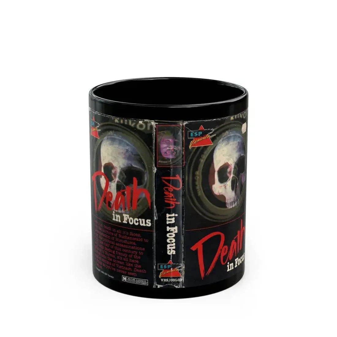 DEATH IN FOCUS (VHS COVER) - Black Coffee Mug 11oz - Go Mug Yourself