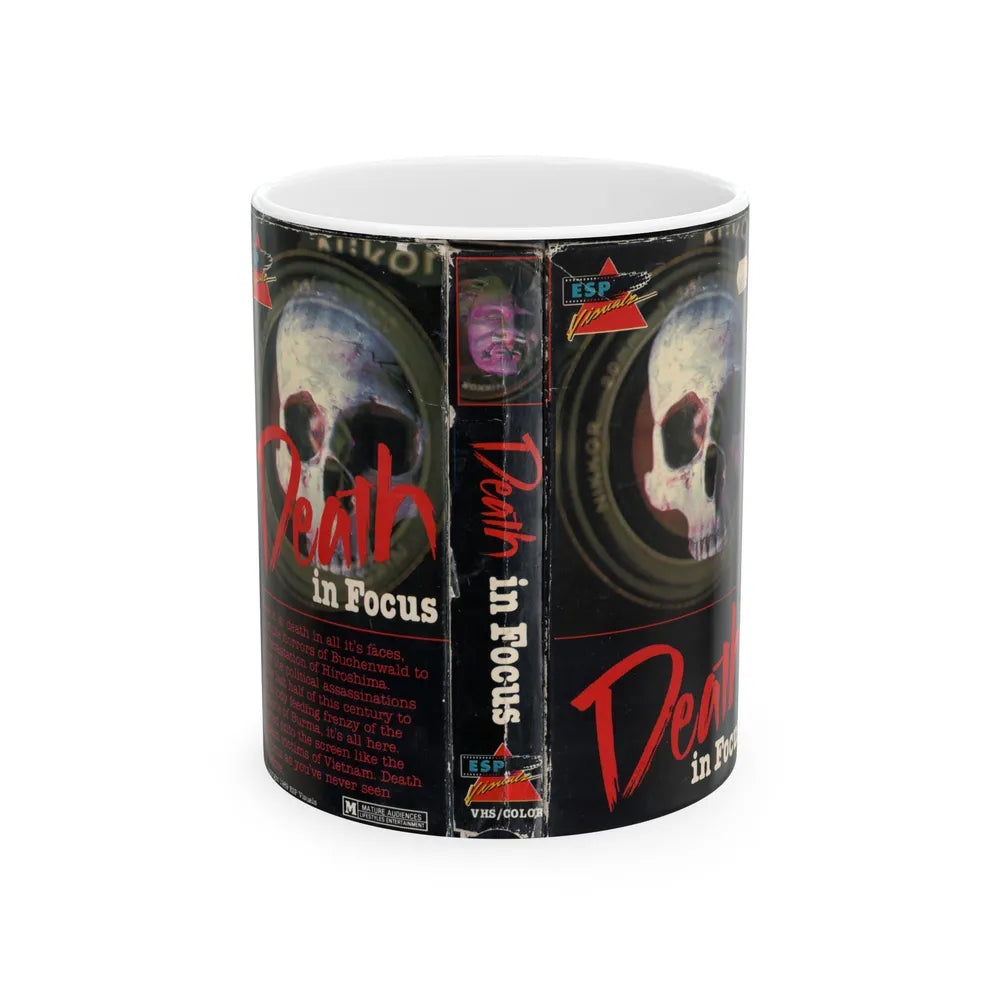 DEATH IN FOCUS (VHS COVER) - White Coffee Mug-11oz-Go Mug Yourself