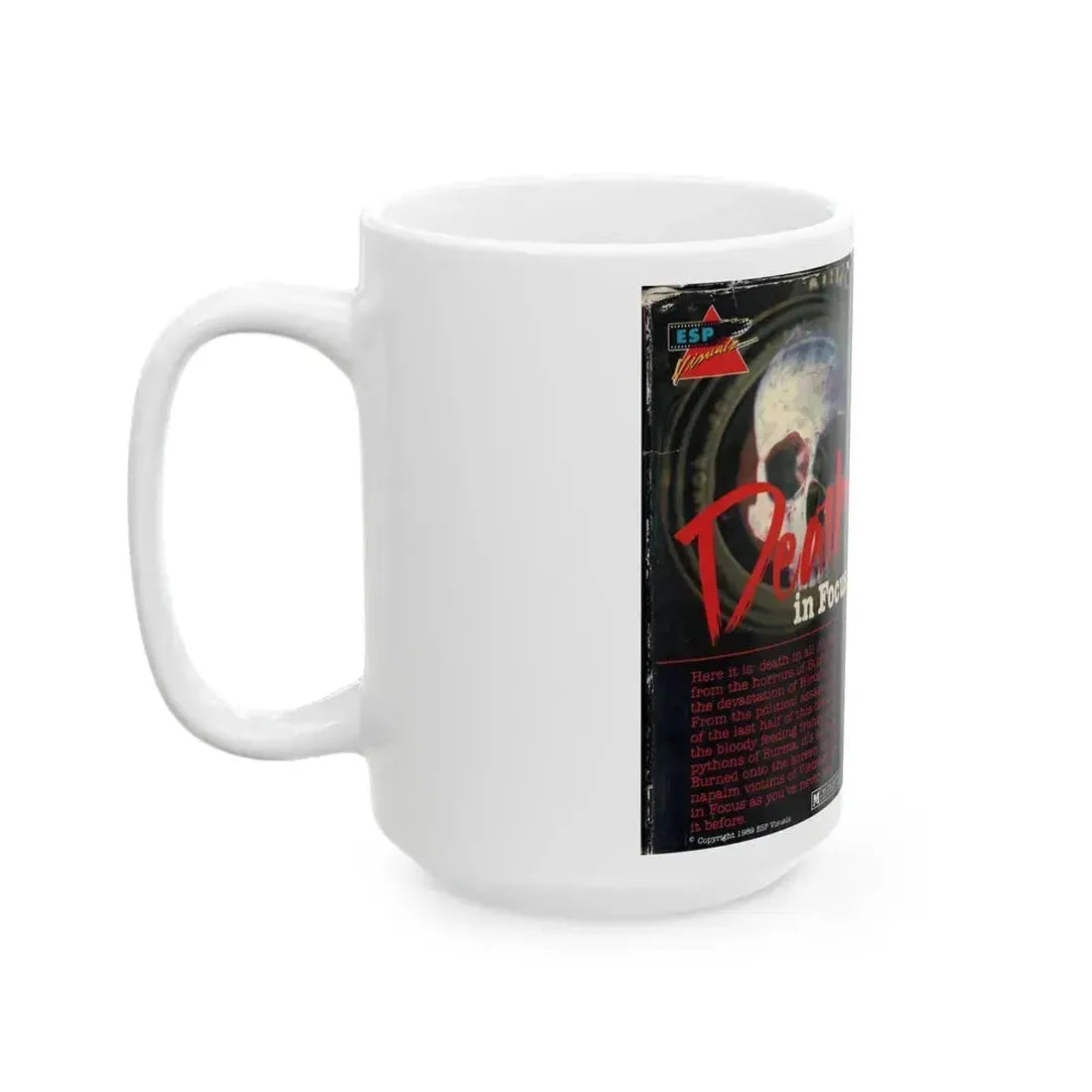 DEATH IN FOCUS (VHS COVER) - White Coffee Mug - Go Mug Yourself
