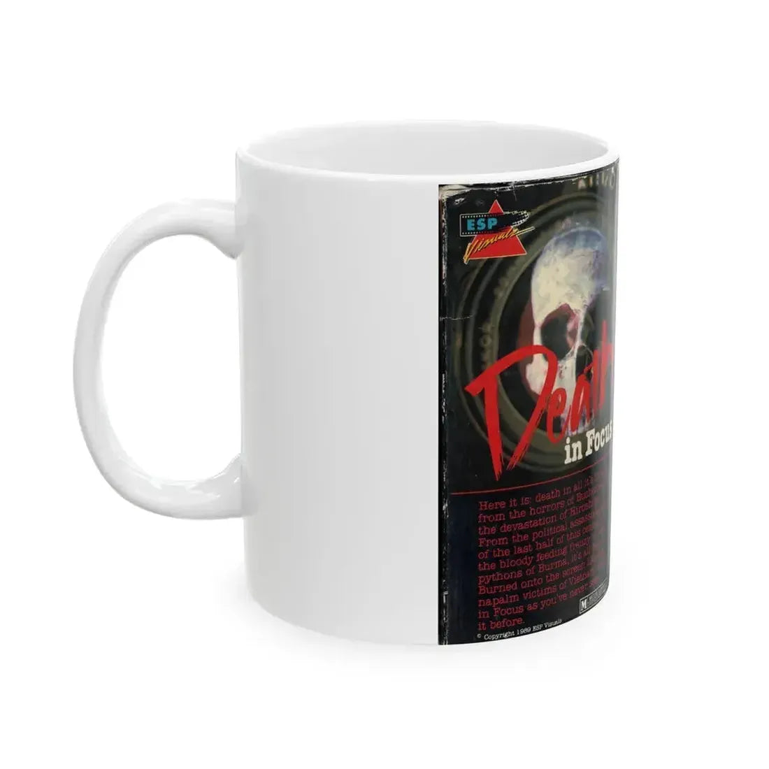 DEATH IN FOCUS (VHS COVER) - White Coffee Mug - Go Mug Yourself